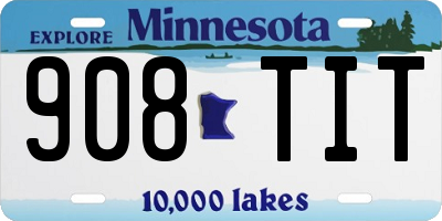 MN license plate 908TIT