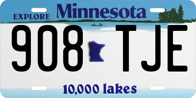 MN license plate 908TJE