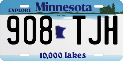 MN license plate 908TJH