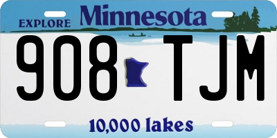 MN license plate 908TJM