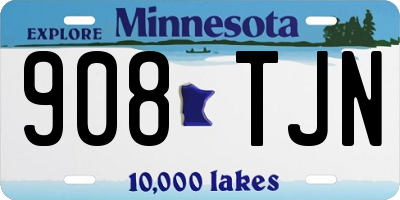 MN license plate 908TJN