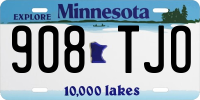 MN license plate 908TJO