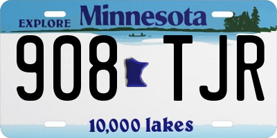 MN license plate 908TJR