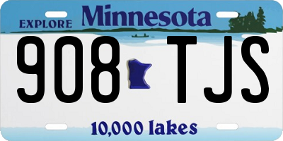 MN license plate 908TJS