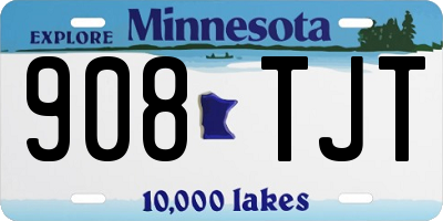 MN license plate 908TJT