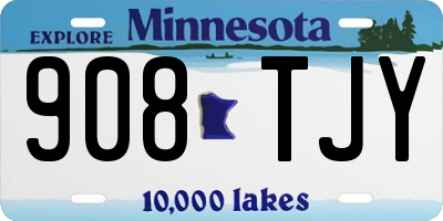 MN license plate 908TJY