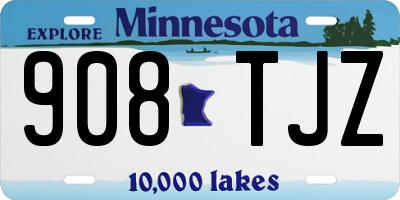 MN license plate 908TJZ