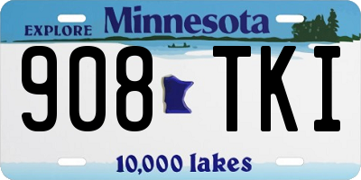 MN license plate 908TKI