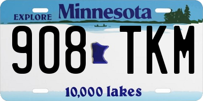 MN license plate 908TKM