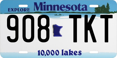 MN license plate 908TKT