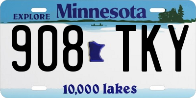 MN license plate 908TKY