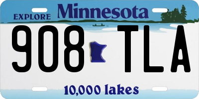 MN license plate 908TLA