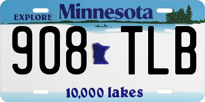 MN license plate 908TLB