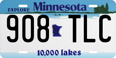 MN license plate 908TLC