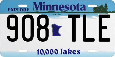 MN license plate 908TLE