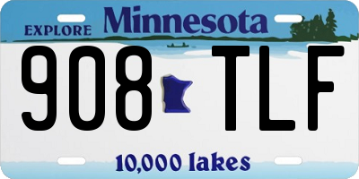 MN license plate 908TLF
