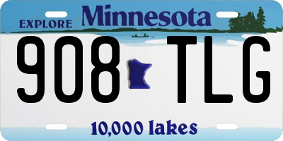 MN license plate 908TLG