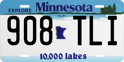 MN license plate 908TLI