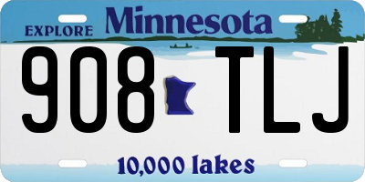 MN license plate 908TLJ