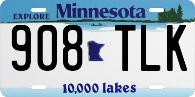 MN license plate 908TLK