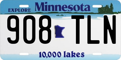 MN license plate 908TLN
