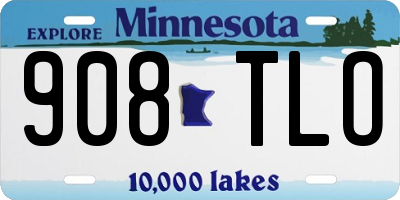 MN license plate 908TLO