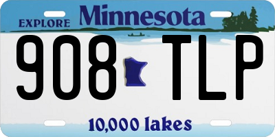 MN license plate 908TLP