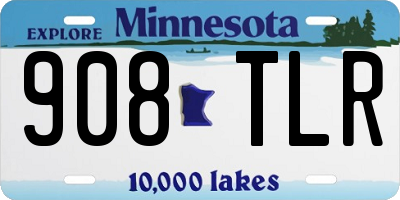 MN license plate 908TLR