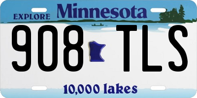MN license plate 908TLS