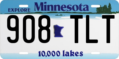 MN license plate 908TLT