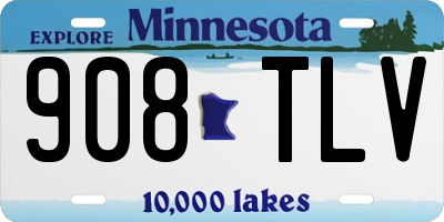 MN license plate 908TLV
