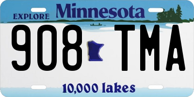 MN license plate 908TMA
