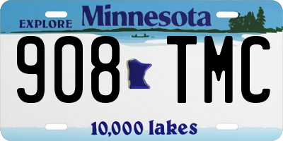 MN license plate 908TMC