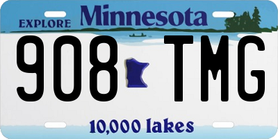 MN license plate 908TMG