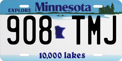 MN license plate 908TMJ