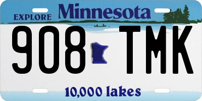 MN license plate 908TMK