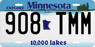 MN license plate 908TMM