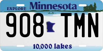 MN license plate 908TMN
