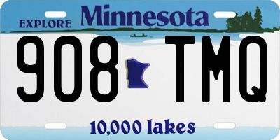 MN license plate 908TMQ