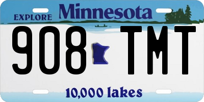 MN license plate 908TMT