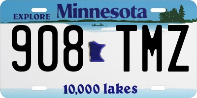 MN license plate 908TMZ