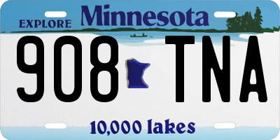 MN license plate 908TNA