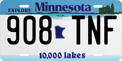 MN license plate 908TNF