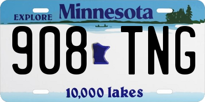 MN license plate 908TNG