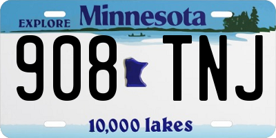 MN license plate 908TNJ