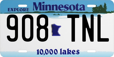MN license plate 908TNL