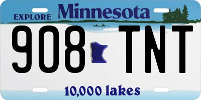 MN license plate 908TNT