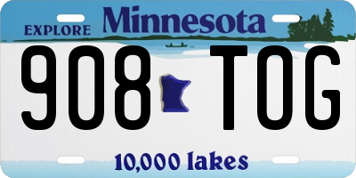 MN license plate 908TOG