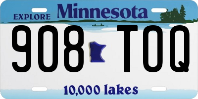 MN license plate 908TOQ