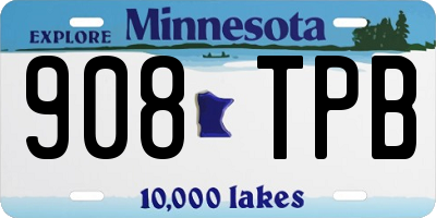 MN license plate 908TPB